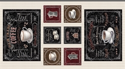 Morning Treat patchworkstof med 8 kaffe motiver